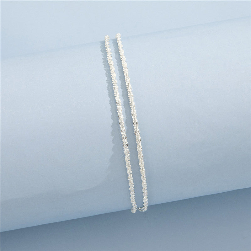 Temperament Simple Sparkling Starry Retro Personality Snake Bone Chain Two-piece Set