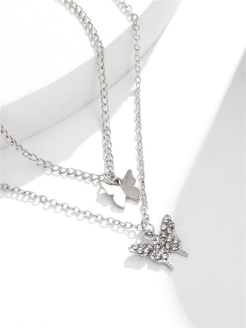 Temperament Fashion Necklace Clavicle Chain Two Piece Set