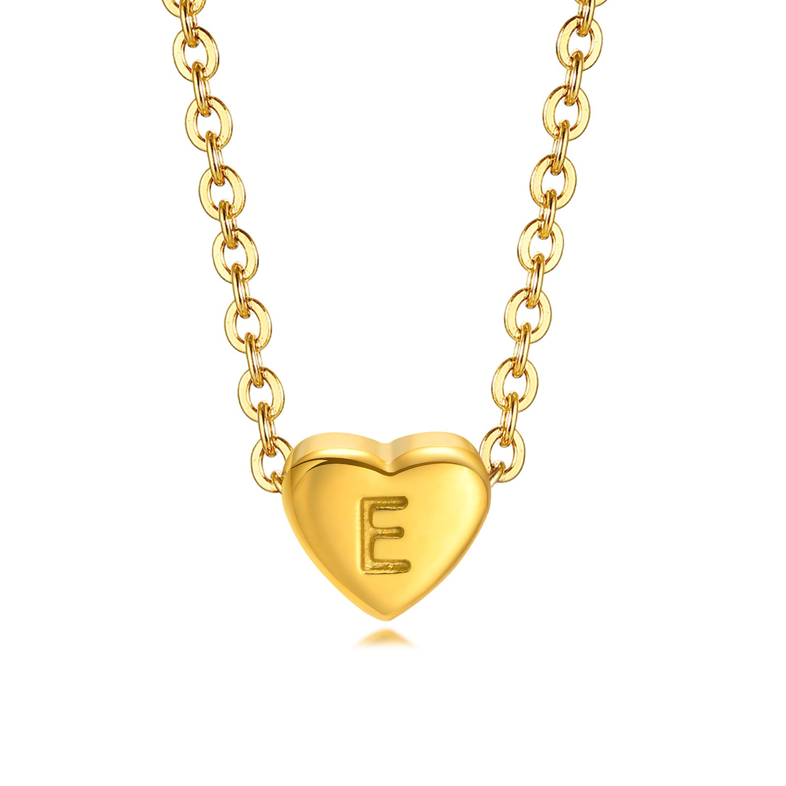 Stainless Steel 26-letter Heart Necklace