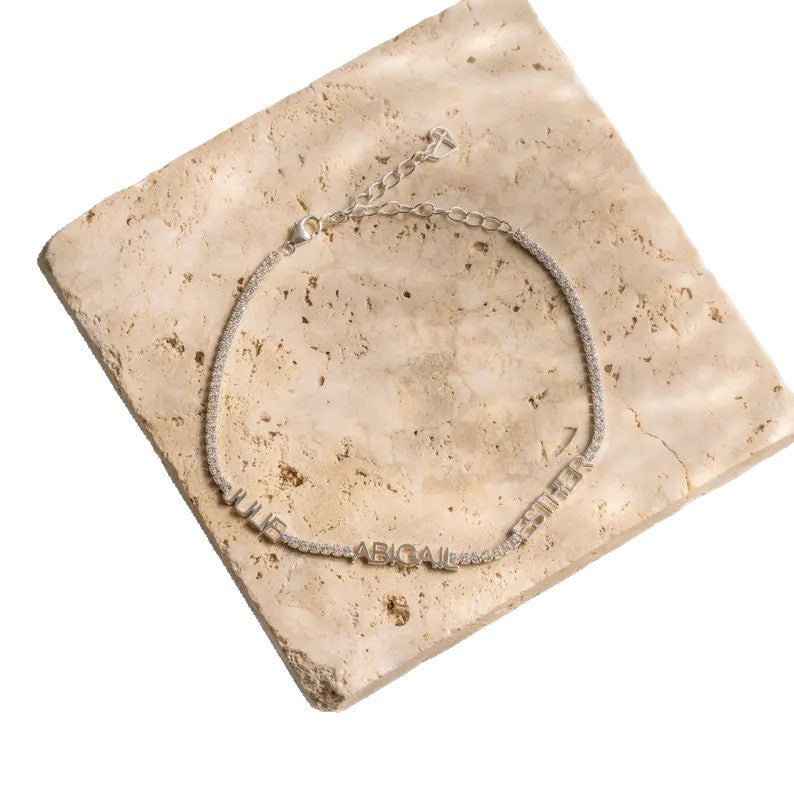 Multi-name Bracelet DIY Customized Diamond Chain With Personalized Names