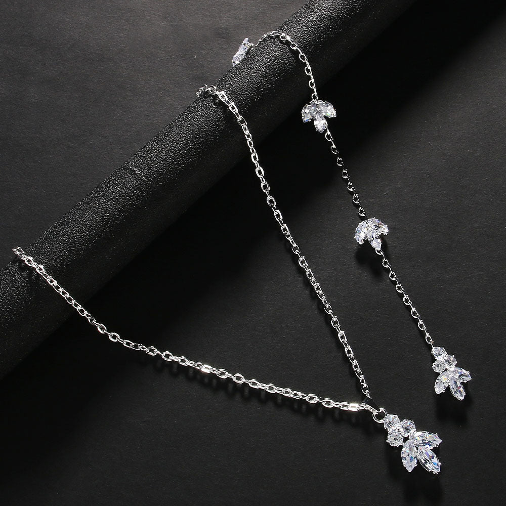 European And American Rhinestone Back Chain Bridal Wedding Accessory Minimalist Design