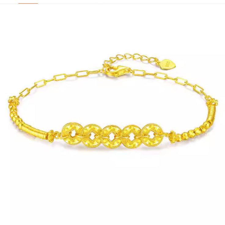 New Chinese Style Light Luxury Explosive Coin Bracelet Chain