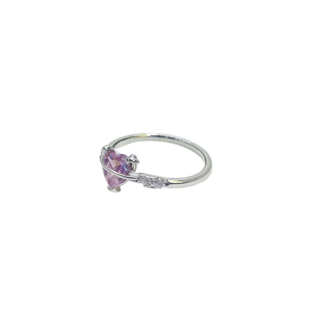 Sweet Zircon Heart Ring For Women